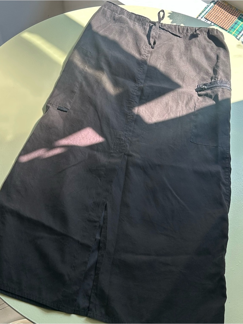 UNIF Black Utility Cargo Skirt with Slit